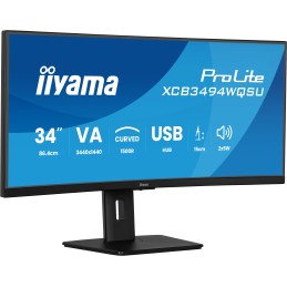 iiyama ProLite XCB3494WQSU-B1 pantalla para PC 86,4 cm (34") 3440 x 1440 Pixeles UltraWide Quad HD LED Negro