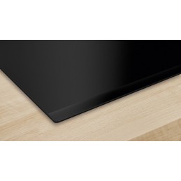 Siemens iQ300 EH645BFB6E piano cottura Nero, Acciaio inox Da incasso 60 cm Piano cottura a induzione 4 Fornello(i)