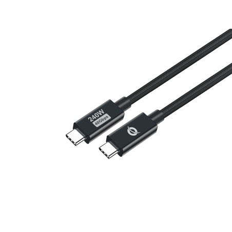 Conceptronic ETTA04B12 USB 4.0 Gen 3 C-C PD 3.1 240W Kabel, 1,2m, 48V 5A, 40Gbps, 8K60Hz, E-Mark