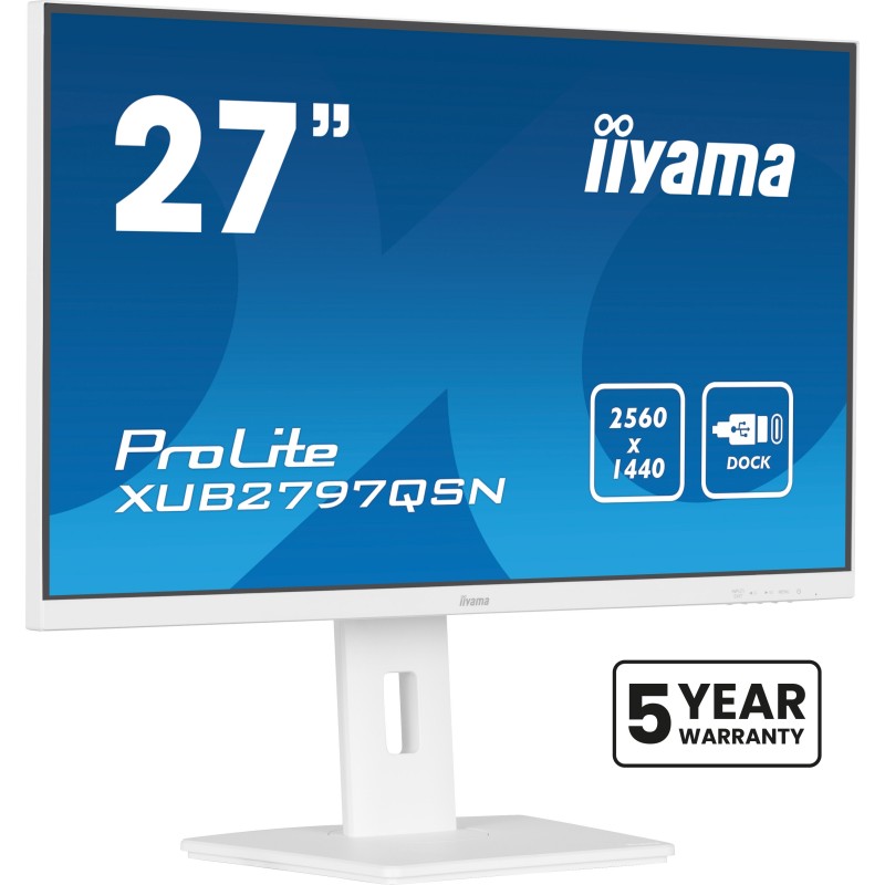 iiyama G-MASTER XUB2797QSN-W2 Monitor PC 68,6 cm (27") 2560 x 1440 Pixel 4K Ultra HD LED Bianco