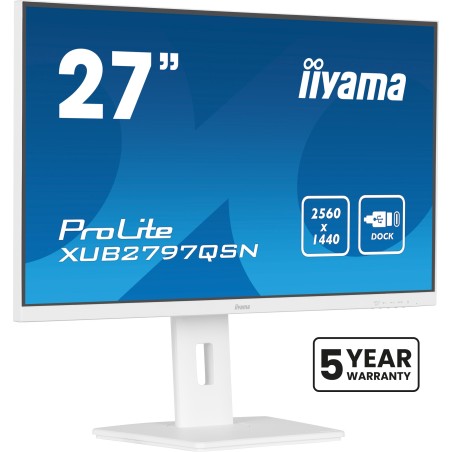 iiyama G-MASTER XUB2797QSN-W2 Monitor PC 68,6 cm (27") 2560 x 1440 Pixel 4K Ultra HD LED Bianco