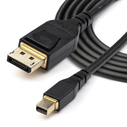 StarTech.com Cable Adaptador de 1m Mini DisplayPort a DisplayPort 1.4 Certificado por VESA - HDR de 8K 60Hz HBR3 - Cable mDP a