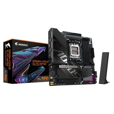 GIGABYTE B850M AORUS ELITE WIFI6E Carte mère - Processeurs AMD Ryzen série 9000, VRM numérique 12+2+2 phases, jusqu'à 8200 MHz