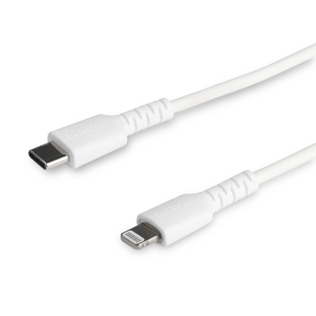 StarTech.com Cable Resistente USB-C a Lightning de 2 m Blanco - Cable de Sincronización y Carga USB Tipo C a Lightning con