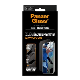 PanzerGlass ® Displayschutz iPhone 17 Pro Max | Ultra-Wide Fit m. FASTFIT IN-A-BOX