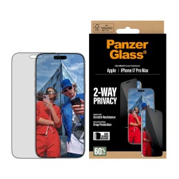PanzerGlass ® 2-Way Privacy Screen Protector iPhone 17 Pro Max | Ultra-Wide Fit w. EasyAligner Clear screen protector Apple 1
