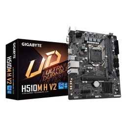 GIGABYTE H510M H V2 Carte mère - Compatible avec processeurs Intel Core 11th CPUs, up to 3200MHz DDR4, 1xPCIe 3.0 M.2, GbE LAN,