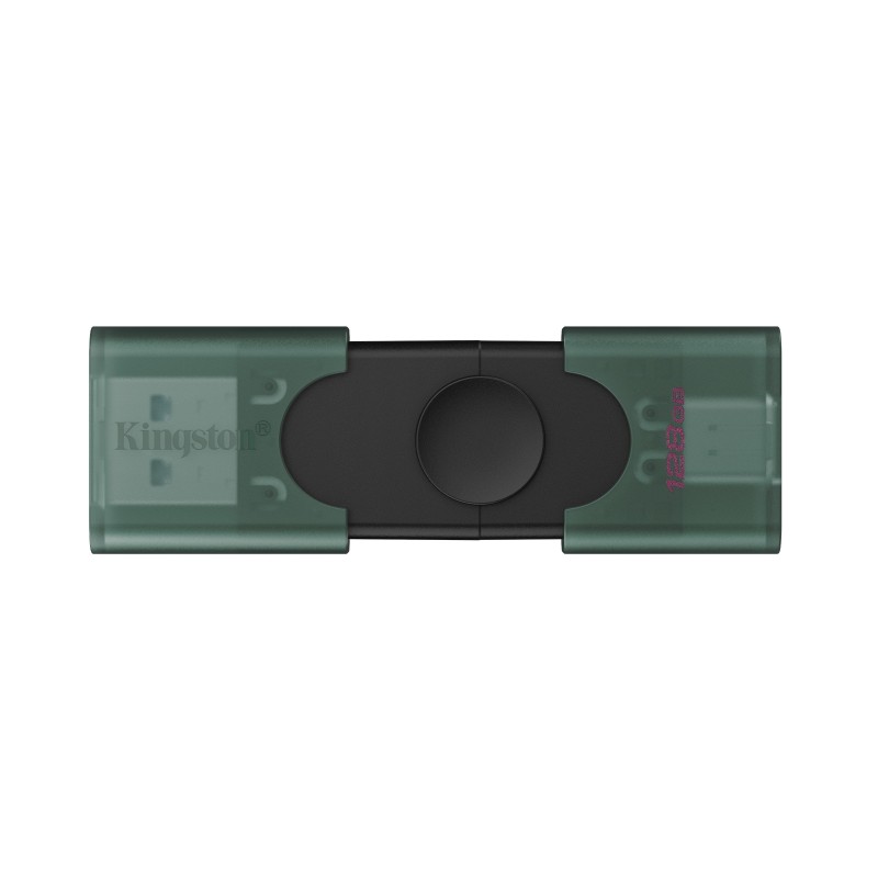 Kingston Technology DataTraveler DuoG2 USB-Stick 128 GB USB Type-A   USB Type-C 3.2 Gen 1 (3.1 Gen 1) Schwarz, Grün