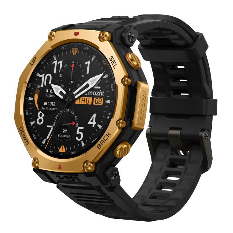 Amazfit T-Rex 3 Pro 3,81 cm (1.5") AMOLED 48 mm Digitale 480 x 480 Pixel Touch screen Oro Wi-Fi GPS (satellitare) Amazfit T-Rex 3 Pro 3,81 cm (1.5") AMOLED 48 mm Digitale 480 x 480 Pixel Touch screen Oro Wi-Fi GPS (satellitare)