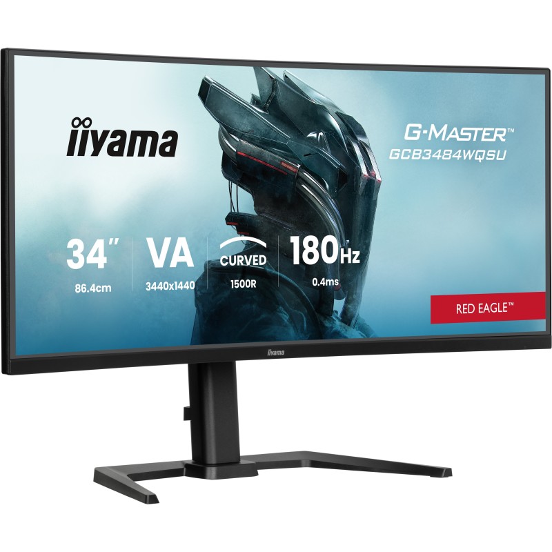 iiyama G-MASTER GCB3484WQSU-B1 écran plat de PC 86,4 cm (34") 3440 x 1440 pixels UltraWide Quad HD LED Noir iiyama G-MASTER GCB3484WQSU-B1 écran plat de PC 86,4 cm (34") 3440 x 1440 pixels UltraWide Quad HD LED Noir