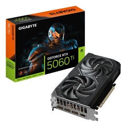 GIGABYTE GeForce RTX 5060 Ti WINDFORCE MAX OC 16G Grafikkarte – 16 GB GDDR7, 128 Bit, PCI-E 5.0, 2587 MHz Kernfrequenz, 3 x