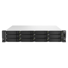 QNAP TS-H1887XU-RP NAS Rack (2U) Intel Xeon E E-2336 32 GB DDR4 0 TB QuTS hero Schwarz, Weiß