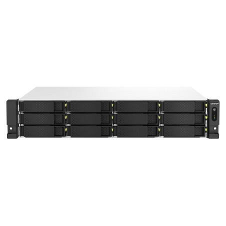 QNAP TS-1264U-RP NAS Bastidor (2U) Intel® Celeron® 8 GB DDR4 0 TB QNAP QTS Aluminio, Negro