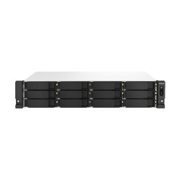 QNAP TS-1264U-RP NAS Bastidor (2U) Intel® Celeron® 8 GB DDR4 0 TB QNAP QTS Aluminio, Negro