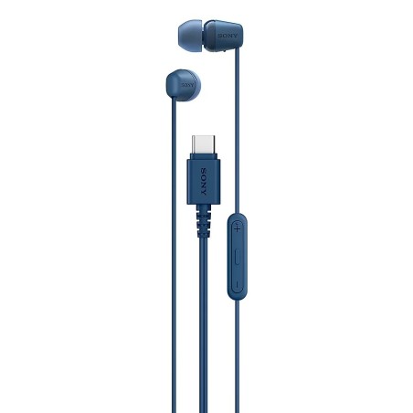 Sony IER-EX15C Auricolare Cablato In-ear Musica e Chiamate USB tipo-C Blu
