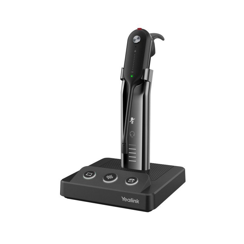 Yealink WH63 UC Headset Wireless Ear-hook, Head-band, In-ear Office Call center Micro-USB Charging stand Black Yealink WH63 UC Headset Wireless Ear-hook, Head-band, In-ear Office Call center Micro-USB Charging stand Black