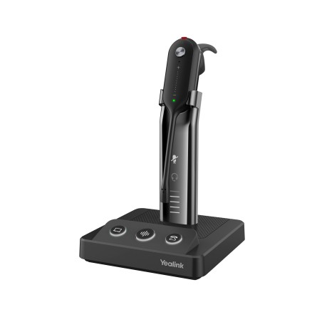 Yealink WH63 UC Headset Wireless Ear-hook, Head-band, In-ear Office Call center Micro-USB Charging stand Black