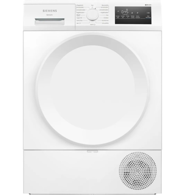 Siemens iQ300 WT43HV04 tumble dryer Freestanding Front-load 17.6 lbs (8 kg) White Siemens iQ300 WT43HV04 tumble dryer Freestanding Front-load 17.6 lbs (8 kg) White