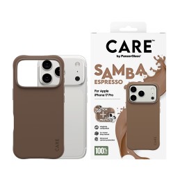 PanzerGlass CARE by ® Fashionable Case Samba Espresso w. MagSafe iPhone 17 Pro funda para teléfono móvil Marrón