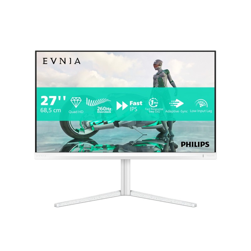 Philips Evnia 27M2N3501PA 00 computer monitor 27" 2560 x 1440 pixels Quad HD LCD White Philips Evnia 27M2N3501PA 00 computer monitor 27" 2560 x 1440 pixels Quad HD LCD White