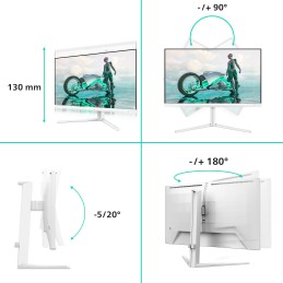 Philips Evnia 27M2N3501PA 00 écran plat de PC 68,6 cm (27") 2560 x 1440 pixels Quad HD LCD Blanc Philips Evnia 27M2N3501PA 00 écran plat de PC 68,6 cm (27") 2560 x 1440 pixels Quad HD LCD Blanc