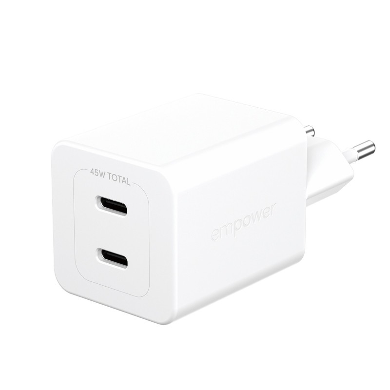 PanzerGlass empower by ® Turbo 45W Charger incl. 2 x USB-C | EU Plug | Silver White Protector de pantalla Universal 1 pieza(s)