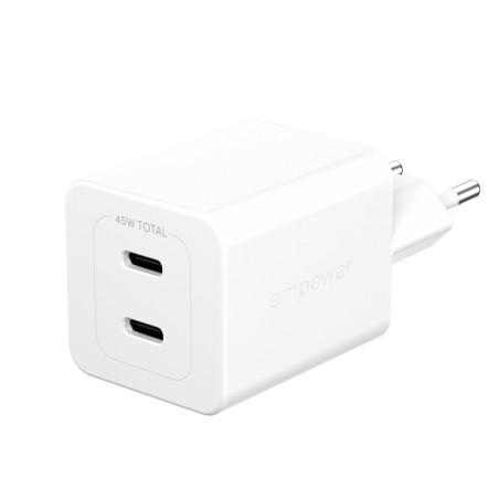 PanzerGlass empower by ® Turbo 45W Charger incl. 2 x USB-C | EU Plug | Silver White Protection d'écran transparent Universel 1