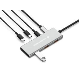 Conceptronic HUBBIES17G hub de interfaz USB 3.2 Gen 2 (3.1 Gen 2) Type-C 10000 Mbit s Gris Conceptronic HUBBIES17G hub de interfaz USB 3.2 Gen 2 (3.1 Gen 2) Type-C 10000 Mbit s Gris
