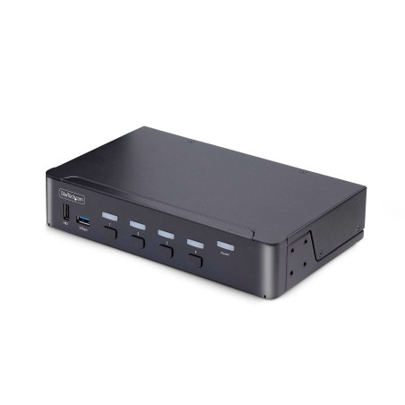 StarTech.com Switch KVM DisplayPort 4 Ports - 8K 60H 4K 144Hz, Écran Unique, DisplayPort 1.4, 2 Ports USB 3.0, 4x USB 2.0 HID,