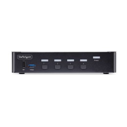 StarTech.com Switch Conmutador KVM DisplayPort de 4 Puertos - 8K60 4K144 - para Un Monitor - DP 1.4 - 2x USB 3.0 - 4x USB 2.0