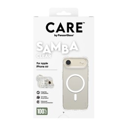 PanzerGlass CARE by ® Fashionable Case Samba Transparent w. White MagSafe iPhone Air coque de protection pour téléphones