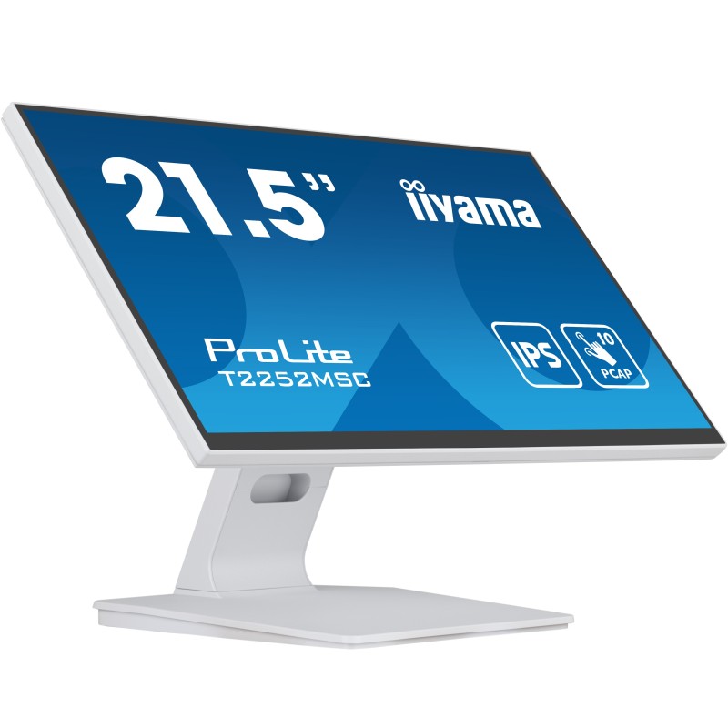 iiyama ProLite T2252MSC-W2 Monitor PC 54,6 cm (21.5") 1920 x 1080 Pixel Full HD LCD Touch screen Tavolo Bianco