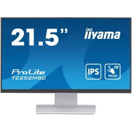 iiyama ProLite 21.5" (54.5 cm) PCAP 10-Punkt Multi-Touch-Monitor mit Edge-to-Edge Glas Design, IPS-Panel-Technologie und