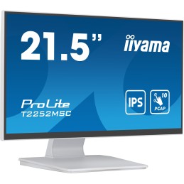 iiyama ProLite 21.5" (54.5 cm) PCAP 10-Punkt Multi-Touch-Monitor mit Edge-to-Edge Glas Design, IPS-Panel-Technologie und