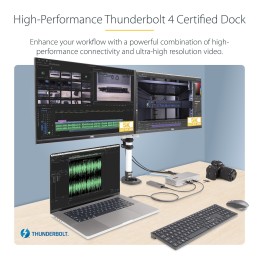 StarTech.com Docking Station Thunderbolt 4 multi monitor, dock TB4 per monitor quadrupli tripli doppi - 2x HDMI 2x DisplayPort,