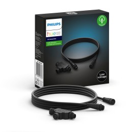 Philips Verlängerungskabel Outdoor 2,5m schwarz + T-Stück