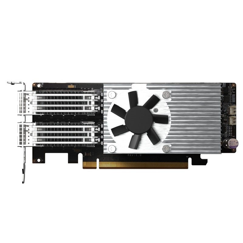 QNAP QXG-100G2SF-E810 carte réseau Interne Fibre 100000 Mbit s