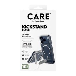 PanzerGlass CARE by ® Feature Case Transparent w. Kickstand & MagSafe iPhone 17 Pro funda para teléfono móvil Transparente