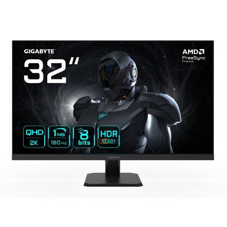GIGABYTE GS32QA Moniteur de Jeu 32” QHD - 2560 x 1440, 180Hz, 1ms, 300 cd m², FreeSync Premium, HDR Ready, HDMI 2.0,