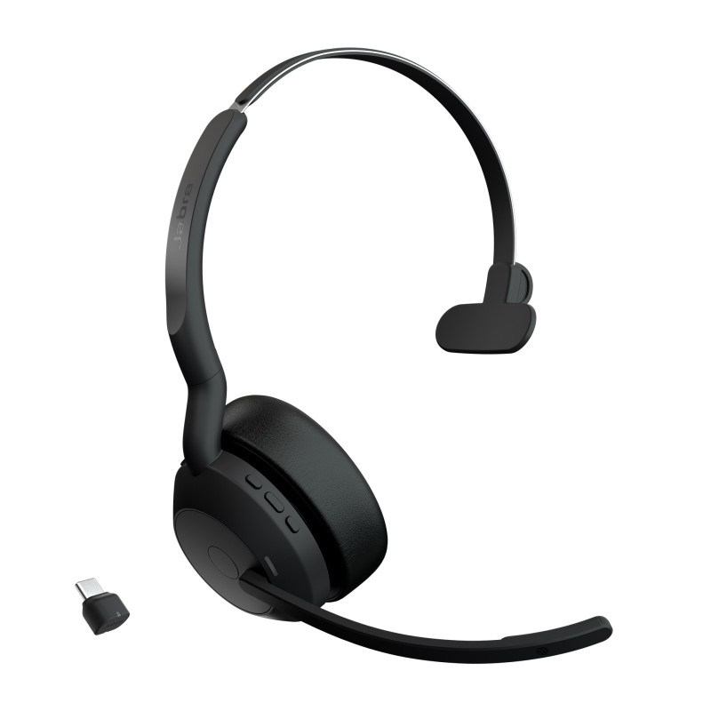 Jabra Evolve2 55 Headset Wireless Head-band Office Call center Bluetooth Black