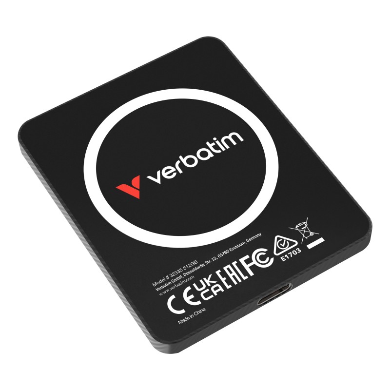 Verbatim SnapBack Ultra Slim SSD 512GB USB Tipo C USB 3.2 Gen 2x2 Negro