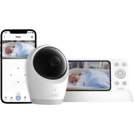 Eufy Baby Monitor E21 Noir, Blanc