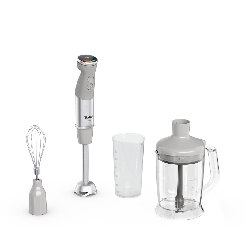 Tefal Quickchef+ HB67MB30 blender Mélangeur par immersion 1000 W Gris, Acier inoxydable
