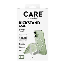 PanzerGlass CARE by ® Feature Case Transparent w. Kickstand & MagSafe iPhone 17 coque de protection pour téléphones portables