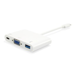 Equip USB-C auf VGA (HD15), USB-A, 60W USB PD Adapter