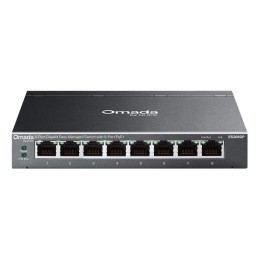 TP-Link Omada ES208GP Netzwerk-Switch Managed L2 Gigabit Ethernet (10 100 1000) Power over Ethernet (PoE) DIN rail Schwarz