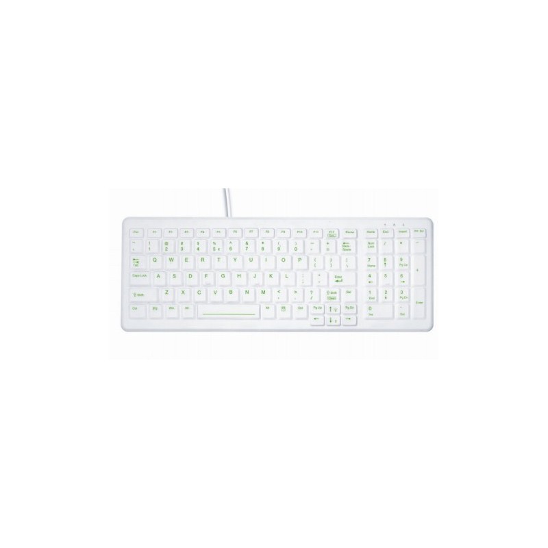 Contour Design Active Key AK-C7000 teclado Oficina USB QWERTZ Alemán Blanco