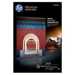 HP Premium Gloss 25 sht A3+ 330 x 483 mm (13 x 19 in) Weiß Glanz