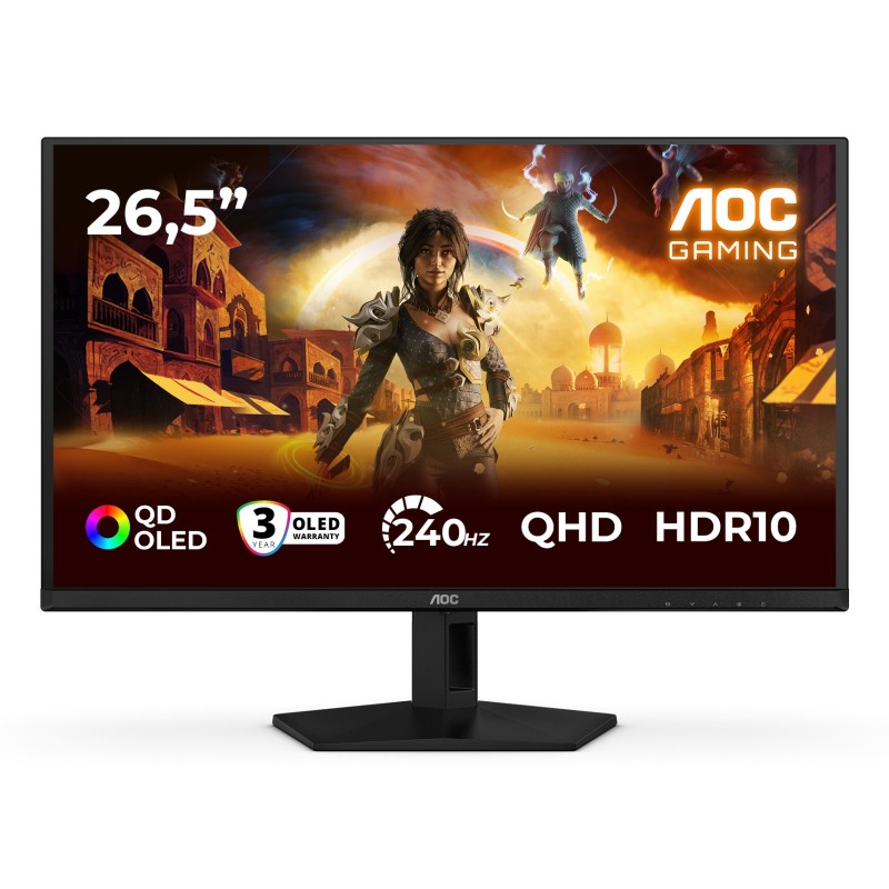 AOC G4 Q27G41ZDF Computerbildschirm 67,3 cm (26.5") 2560 x 1440 Pixel Quad HD QD-OLED Schwarz, Rot