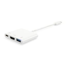 Equip Adattatore da USB-C a HDMI, USB-A, USB PD da 60 W